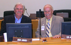 Herb Anders and Len Johnson are all smiles before their first MPC meeting.